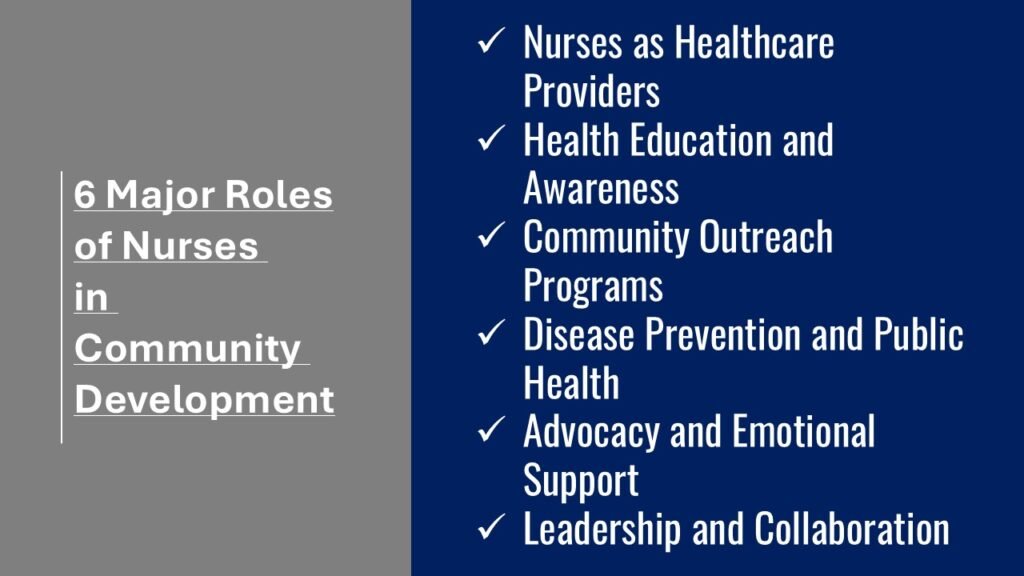 6 Major Roles of Nurses in Community Development