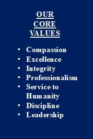 St. PIO College of Nursing Sciences Core Values